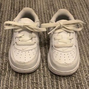 Nike AirForce 1 toddler shoes (size 5) all white